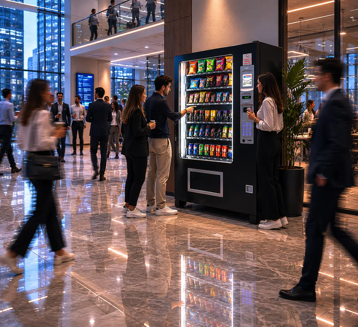 Vending en planta industrial